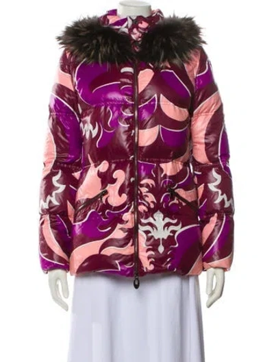 Pre-owned Pucci Vintage 2000's Down Jacket In Burgundy