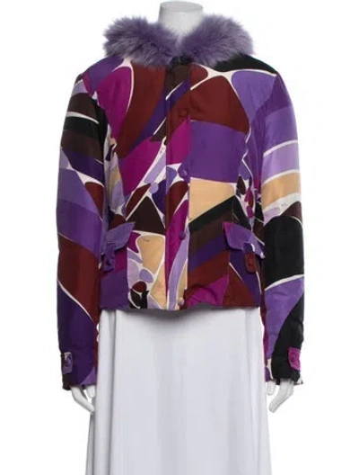 Pre-owned Pucci Vintage 2000's Down Jacket In Purple