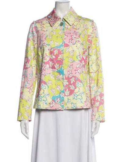 Pre-owned Pucci Vintage 2000's Jacket In Yellow