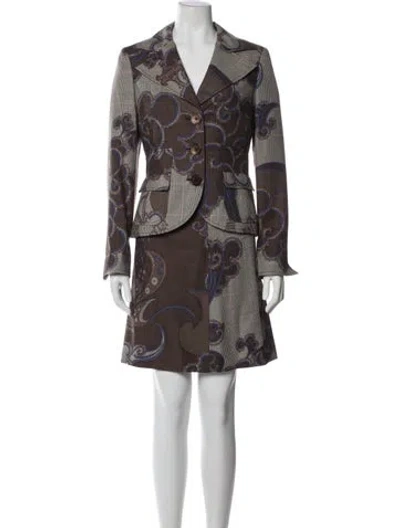 Pre-owned Pucci Vintage 2000's Skirt Suit In Neutral