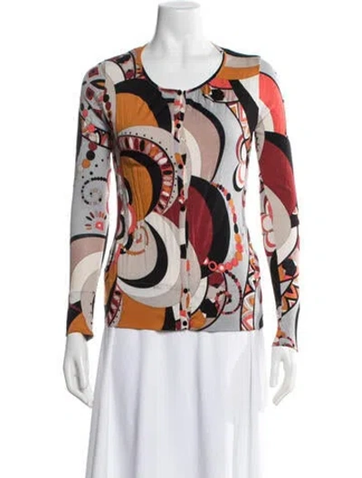 Pre-owned Pucci Vintage 2000's Sweater In Black/grey/orange