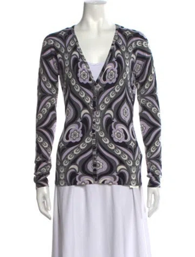 Pre-owned Pucci Vintage 2000's Sweater In Grey/purple