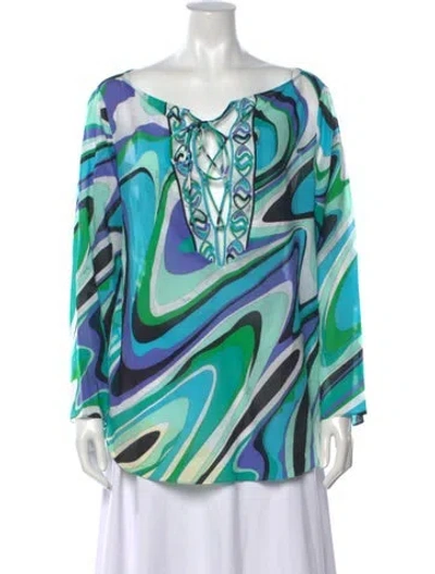 Pre-owned Pucci Vintage 2000's Sweatshirt In Blue