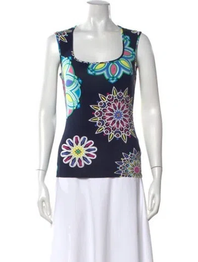 Pre-owned Pucci Vintage 2000's Top In Blue
