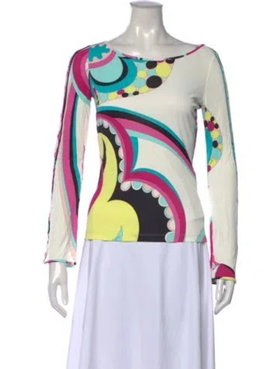 Pre-owned Pucci Vintage 2000's Top In Blue