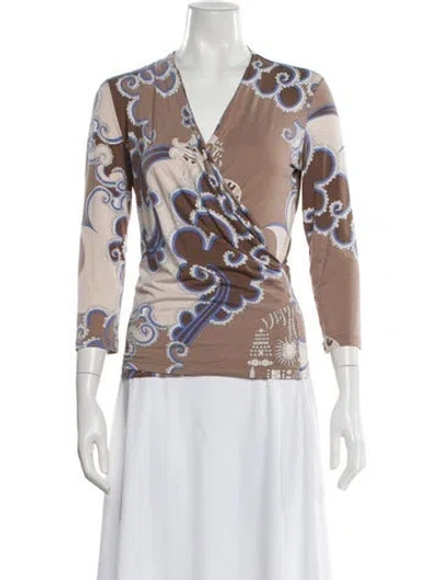 Pre-owned Pucci Vintage 2000's Top In Brown
