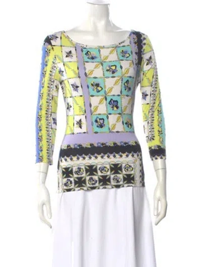 Pre-owned Pucci Vintage 2000's Top In Gray