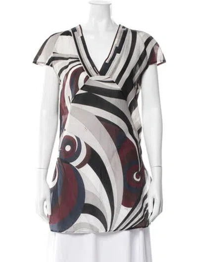 Pre-owned Pucci Vintage 2000's Top In Gray