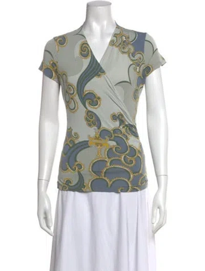 Pre-owned Pucci Vintage 2000's Top In Green