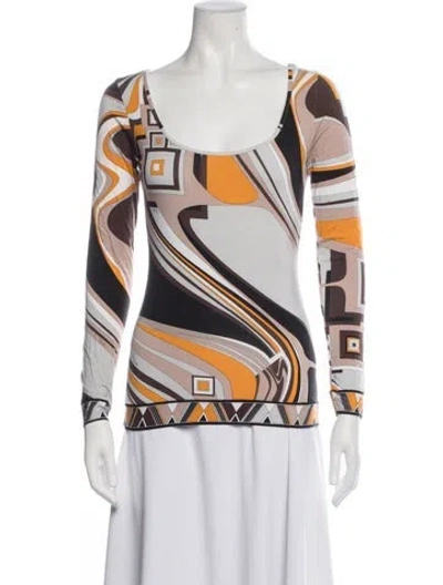 Pre-owned Pucci Vintage 2000's Top In Grey