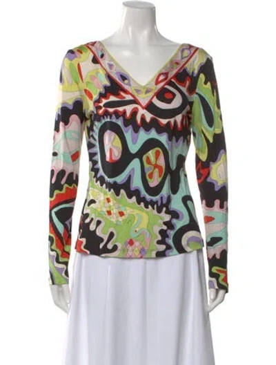 Pre-owned Pucci Vintage 2000's Top In Multi