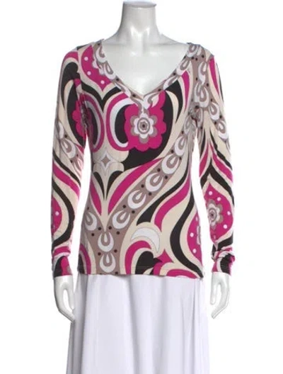 Pre-owned Pucci Vintage 2000's Top In Neutral