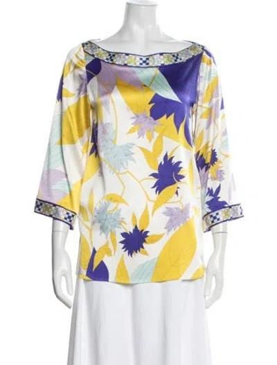 Pre-owned Pucci Vintage 2000's Top In Neutral