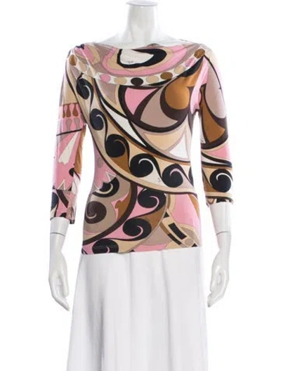 Pre-owned Pucci Vintage 2000's Top In Pink