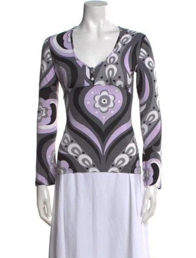 Pre-owned Pucci Vintage 2000's Top In Purple
