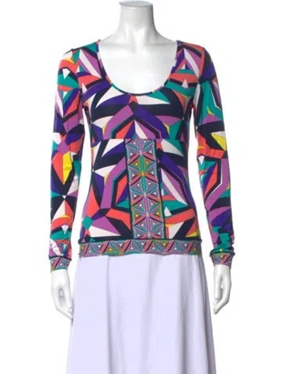 Pre-owned Pucci Vintage 2000's Top In Purple