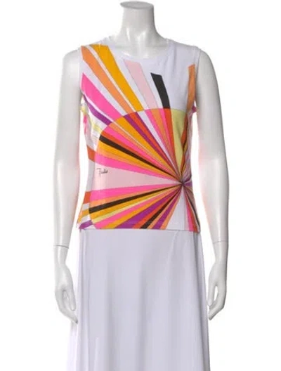 Pre-owned Pucci Vintage 2000's Top In White