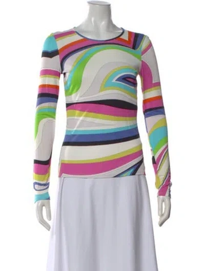 Pre-owned Pucci Vintage 2000's Top In White