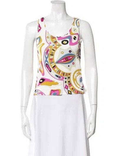 Pre-owned Pucci Vintage 2000's Top In White