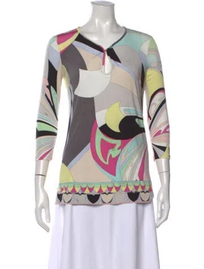 Pre-owned Pucci Vintage 2000's Top In White