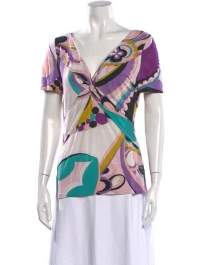 Pre-owned Pucci Vintage 2000's Top In White