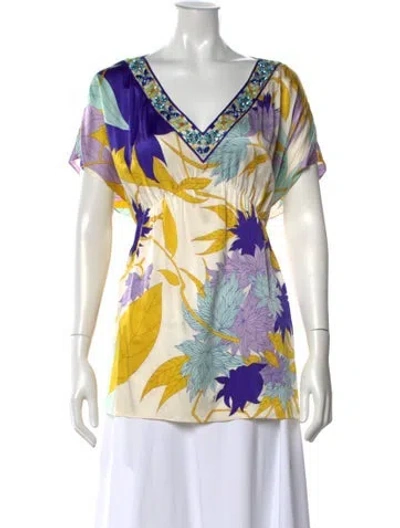Pre-owned Pucci Vintage 2000's Top In Yellow