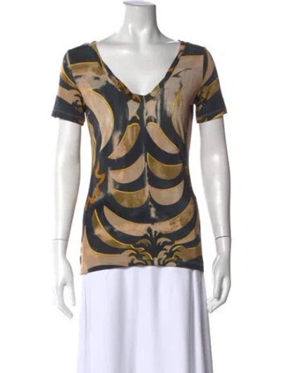 Pre-owned Pucci Vintage 2000's T-shirt In Neutral