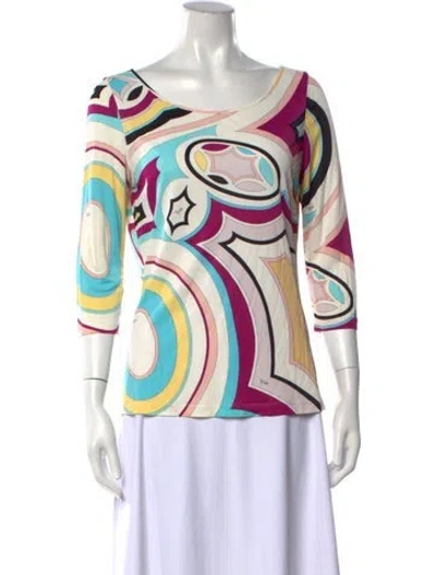 Pre-owned Pucci Vintage 2000's T-shirt In Neutrals