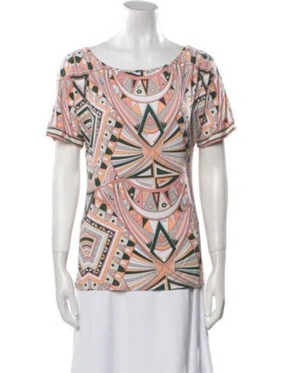 Pre-owned Pucci Vintage 2000's T-shirt In Orange