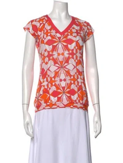 Pre-owned Pucci Vintage 2000's T-shirt In Pink