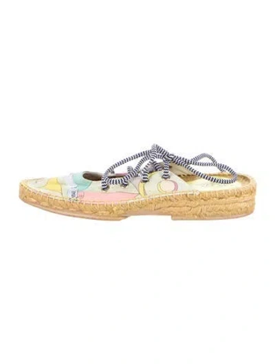 Pre-owned Pucci Vintage Canvas Espadrilles In White