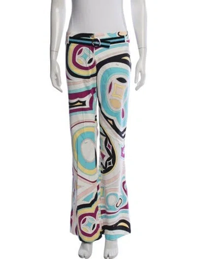 Pre-owned Pucci Vintage Flared Pants In White