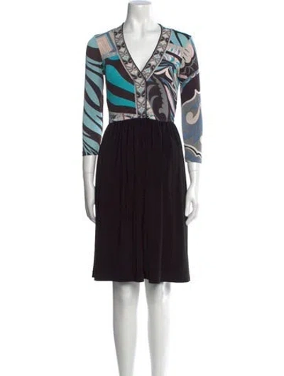 Pre-owned Pucci Vintage Knee-length Dress In Black