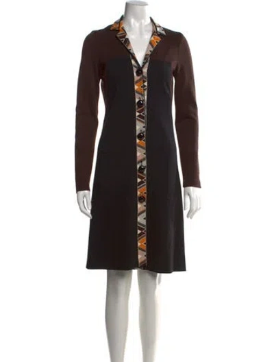 Pre-owned Pucci Vintage Knee-length Dress In Black