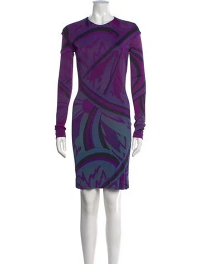 Pre-owned Pucci Vintage Knee-length Dress In Black/purple