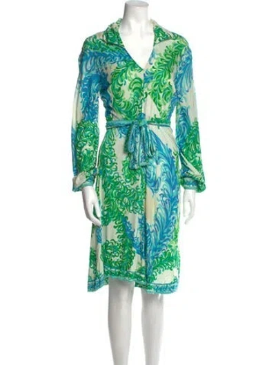 Pre-owned Pucci Vintage Knee-length Dress In Blue