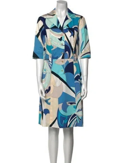 Pre-owned Pucci Vintage Knee-length Dress In Blue