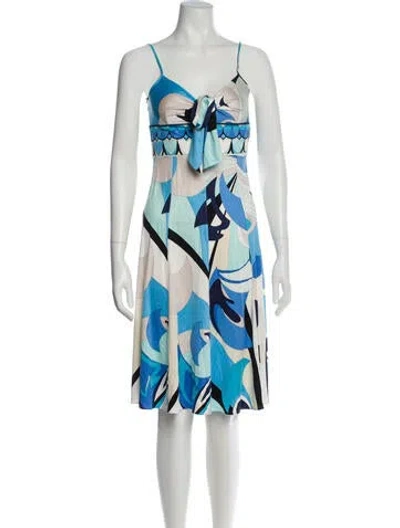 Pre-owned Pucci Vintage Knee-length Dress In Blue