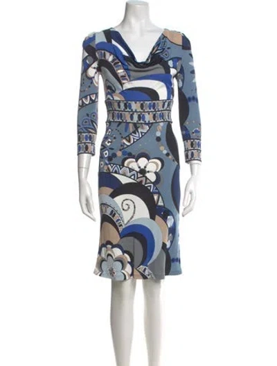 Pre-owned Pucci Vintage Knee-length Dress In Blue