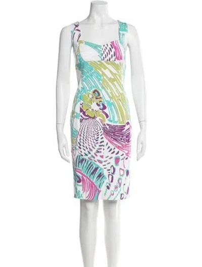 Pre-owned Pucci Vintage Knee-length Dress In Blue