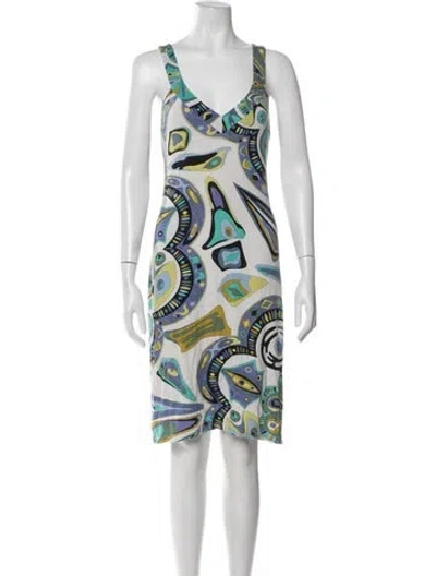 Pre-owned Pucci Vintage Knee-length Dress In Blue