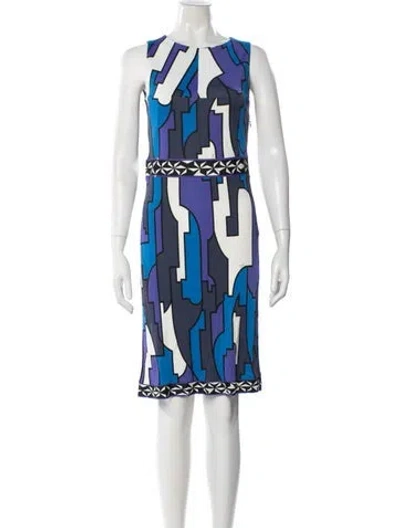 Pre-owned Pucci Vintage Knee-length Dress In Blue