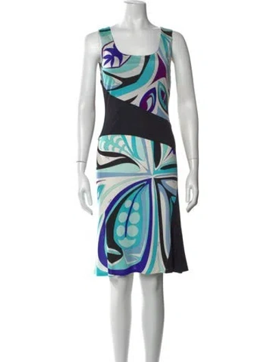Pre-owned Pucci Vintage Knee-length Dress In Blue