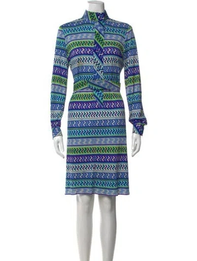 Pre-owned Pucci Vintage Knee-length Dress In Blue