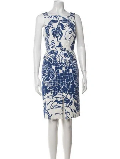 Pre-owned Pucci Vintage Knee-length Dress In Blue/white