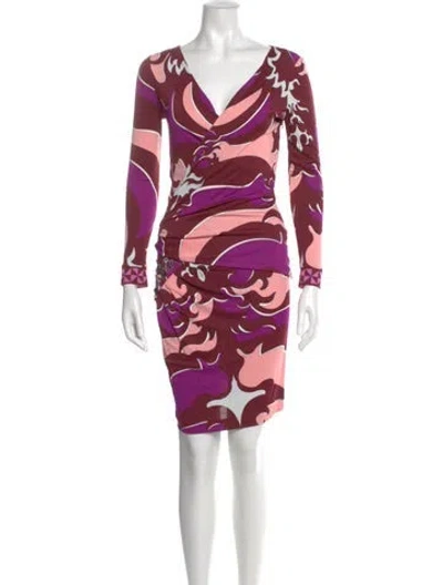 Pre-owned Pucci Vintage Knee-length Dress In Brown
