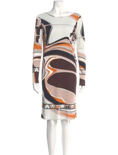 Pre-owned Pucci Vintage Knee-length Dress In Gray