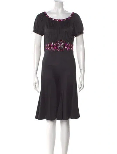 Pre-owned Pucci Vintage Knee-length Dress In Gray