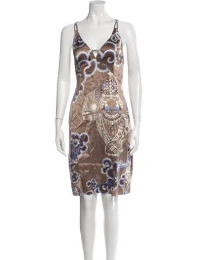 Pre-owned Pucci Vintage Knee-length Dress In Gray