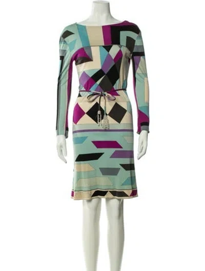 Pre-owned Pucci Vintage Knee-length Dress In Green